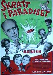 Skratt i paradiset 1952 poster Alastair Sim Audrey Hepburn