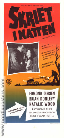 Skriet i natten 1956 poster Edmond O´Brien Brian Donlevy Natalie Wood Frank Tuttle Film Noir