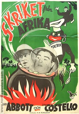 Skriket från Afrika 1949 poster Abbott and Costello