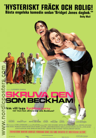 Bend it Like Beckham 2002 movie poster Keira Knightley Parminder Nagra Jonathan Rhys Meyers Gurinder Chadha Football soccer