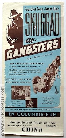 Skuggad av gangsters 1948 poster Franchot Tone Janet Blair