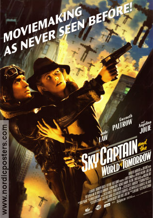 Sky Captain and the World of Tomorrow 2004 poster Gwyneth Paltrow Jude Law Angelina Jolie Kerry Conran