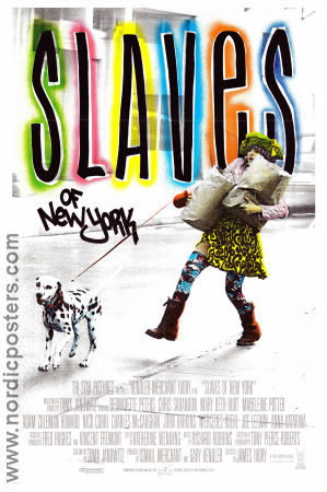 Slaves of New York 1989 movie poster Bernadette Peters Chris Sarandon James Ivory Dogs