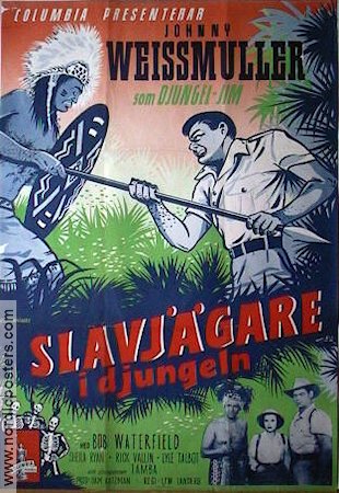 Jungle Manhunt 1952 movie poster Johnny Weissmuller Find more: Djungel-Jim Adventure and matine From comics