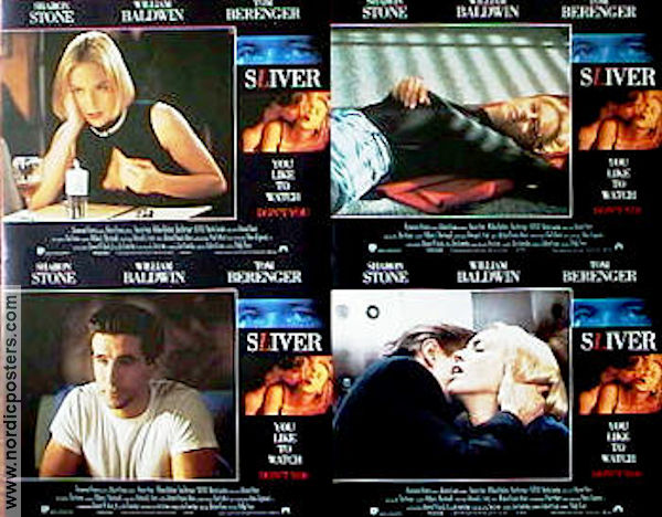 Sliver 1993 lobby card set Sharon Stone