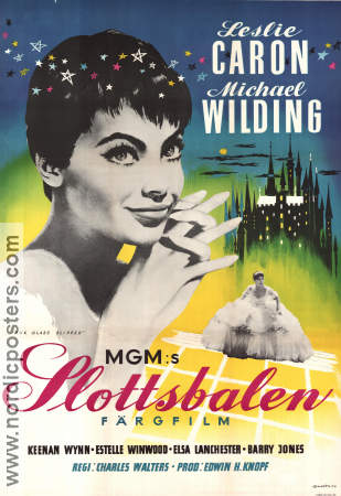 The Glass Slipper 1955 movie poster Leslie Caron Michael Wilding Musicals