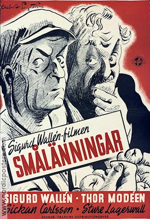 Smålänningar 1935 movie poster Sigurd Wallén Sture Lagerwall Sickan Carlsson Thor Modéen