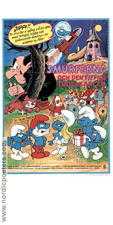 The Smurfs 1981 movie poster Smurferna Smurfs Ray Patterson Production: Hanna-Barbera Animation From comics