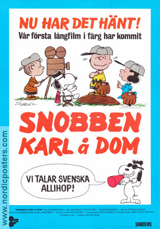 Snobben Karl å dom 1970 poster Peanuts Snobben Bill Melendez Affischkonstnär: Charles M Schulz Från serier Animerat