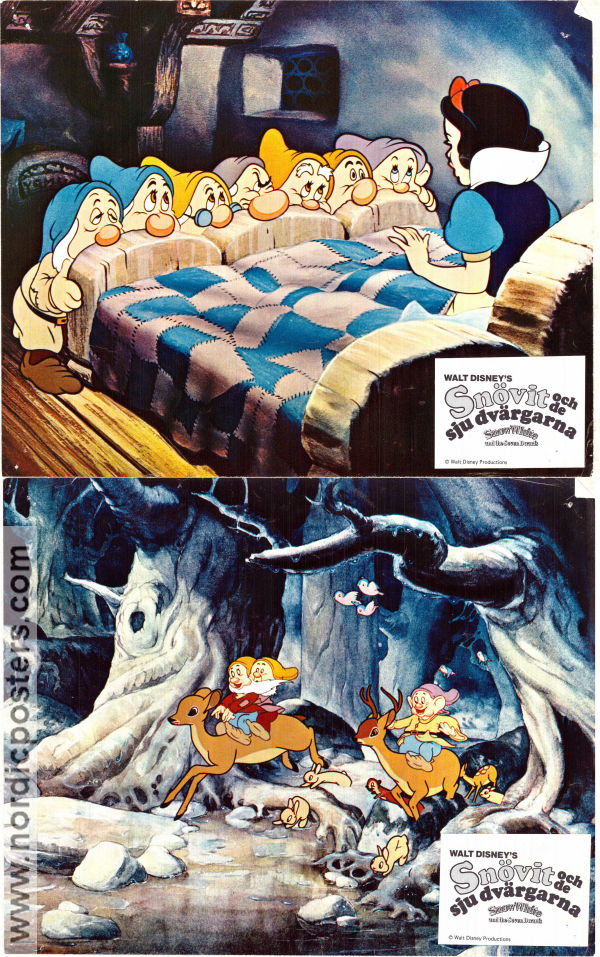 Snow White and the Seven Dwarfs 1937 lobby card set Adriana Caselotti William Cottrell Animation
