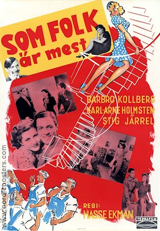 Som folk är mest 1944 movie poster Barbro Kollberg Karl-Arne Holmsten