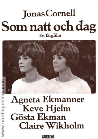 Som natt och dag 1969 poster Agneta Ekmanner Gösta Ekman Claire Wikholm Jonas Cornell