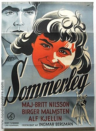 Summer Interlude 1951 movie poster Maj-Britt Nilsson Alf Kjellin Stig Olin Birger Malmsten Ingmar Bergman
