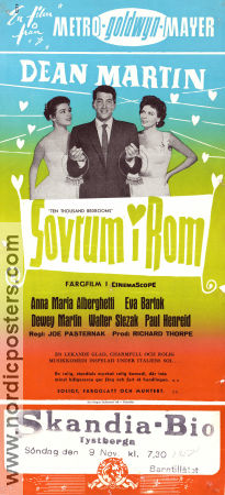 Sovrum i Rom 1957 poster Dean Martin Anna Maria Alberghetti Eva Bartok Richard Thorpe Musikaler