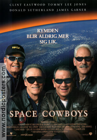 Space Cowboys 2000 movie poster Tommy Lee Jones James Garner Donald Sutherland Clint Eastwood Glasses
