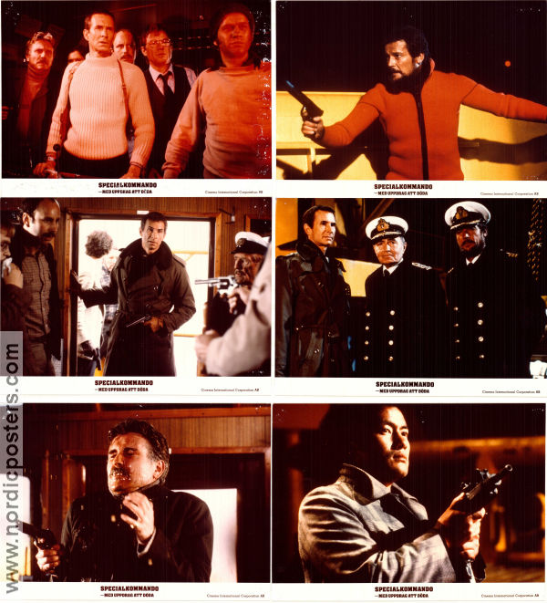 North Sea Hijack 1980 lobby card set Roger Moore James Mason Anthony Perkins Andrew V McLaglen