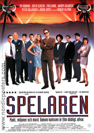 The Player 1992 movie poster Tim Robbins Greta Scacchi Cher Robert Altman Gambling