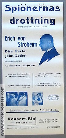Mademoiselle Docteur 1938 movie poster Erich von Stroheim