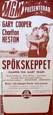 Spökskeppet 1960 poster Gary Cooper Charlton Heston
