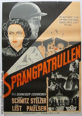 Sprängpatrullen 1937 poster Sybille Schmitz
