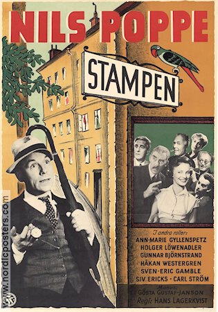 Stampen 1954 movie poster Nils Poppe Ann-Marie Gyllenspetz Sven-Eric Gamble
