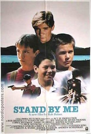 Stand By Me 1986 poster River Phoenix Rob Reiner Text: Stephen King