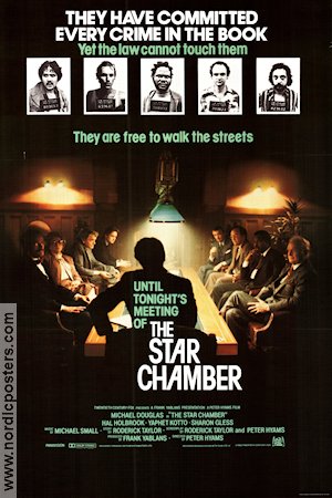 The Star Chamber 1983 movie poster Michael Douglas Hal Holbrook Yaphet Kotto Peter Hyams