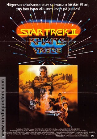 Star Trek II: The Wrath of Khan 1983 movie poster William Shatner Leonard Nimoy DeForest Kelley Nicholas Meyer Find more: Star Trek