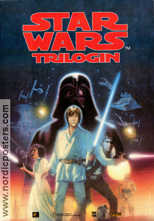 Star Wars trilogin 1995 movie poster Mark Hamill Harrison Ford Carrie Fisher George Lucas Find more: Star Wars