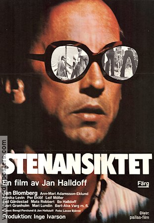Stenansiktet 1973 movie poster Jan Blomberg Per Eklöv Leif Möller Ted Gärdestad Jan Halldoff Glasses
