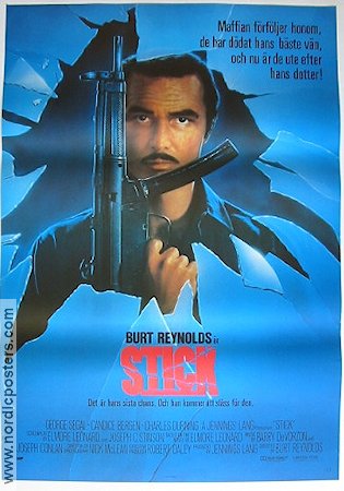 Stick 1985 movie poster Burt Reynolds Candice Bergen Guns weapons