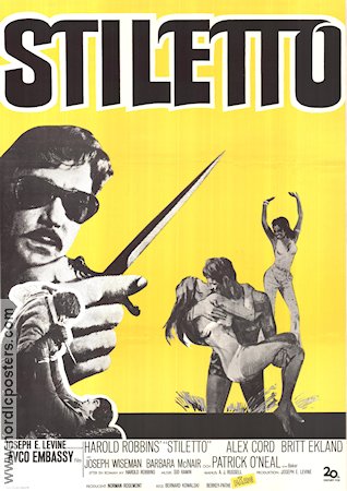 Stiletto 1969 movie poster Alex Cord Britt Ekland Harold Robbins Bernard L Kowalski Guns weapons
