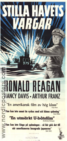 Stilla havets vargar 1958 poster Ronald Reagan Skepp och båtar