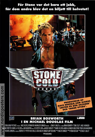 Stone Cold 1991 movie poster Brian Bosworth Craig R Baxley Motorcycles Cult movies