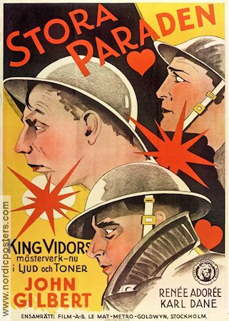 The Big Parade 1925 movie poster John Gilbert Karl Dane King Vidor War Eric Rohman art
