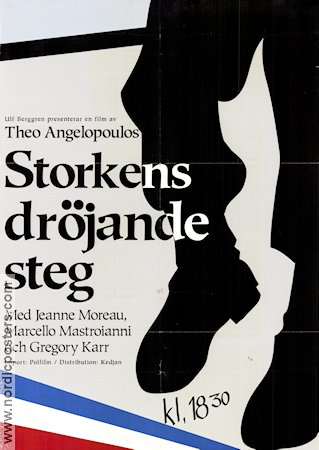To meteoro vima tou pelargou 1991 movie poster Jeanne Moreau Theo Angelopoulos Country: Greece