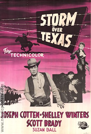 Storm över Texas 1953 poster Joseph Cotten Shelley Winters