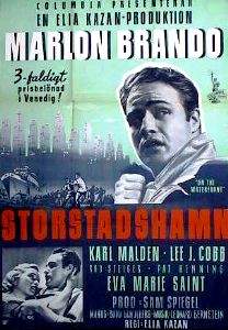 Storstadshamn 1954 poster Marlon Brando Karl Malden Eva Marie Saint Elia Kazan Skepp och båtar