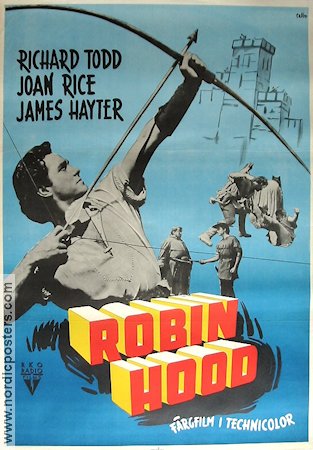 The Story of Robin Hood and His Merrie Men 1952 poster Richard Todd Äventyr matinée