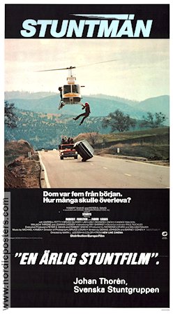 Stuntmän 1977 poster Robert Foster Fiona Lewis Ray Sharkey Mark L Lester Bilar och racing Flyg