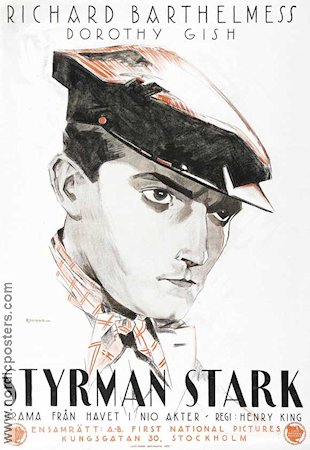 Styrman Stark 1923 poster Richard Barthelmess Henry King Eric Rohman art