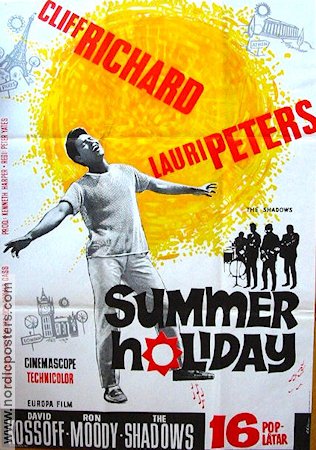 Summer Holiday 1963 movie poster Cliff Richard The Shadows Peter Yates Rock and pop