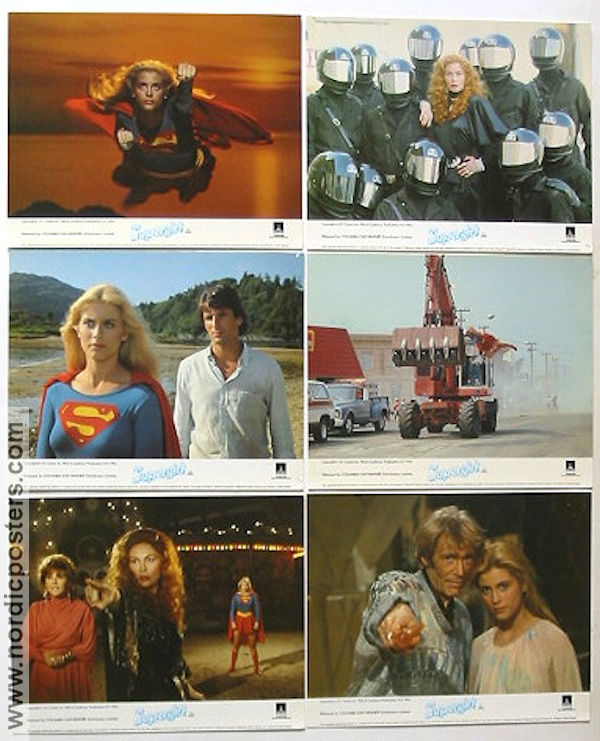 Supergirl 1984 lobby card set Helen Slater Faye Dunaway Mia Farrow Find more: Superman Find more: DC Comics