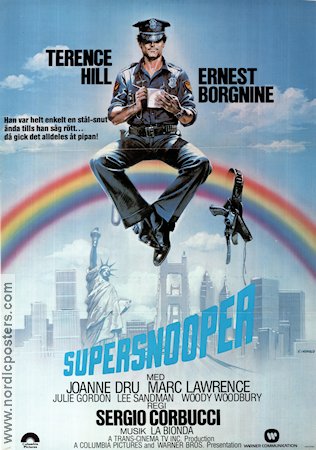 Poliziotto superpiu 1980 movie poster Terence Hill Ernest Borgnine Joanne Dru Sergio Corbucci Police and thieves