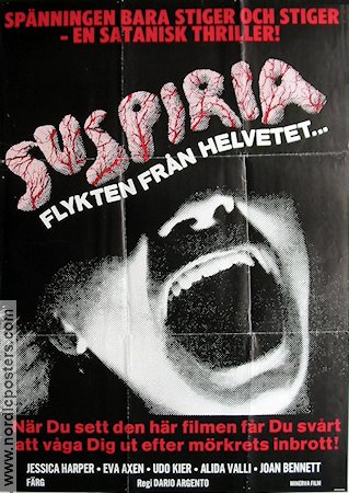 Suspiria 1978 movie poster Dario Argento Jessica Harper Find more: Giallo Cult movies
