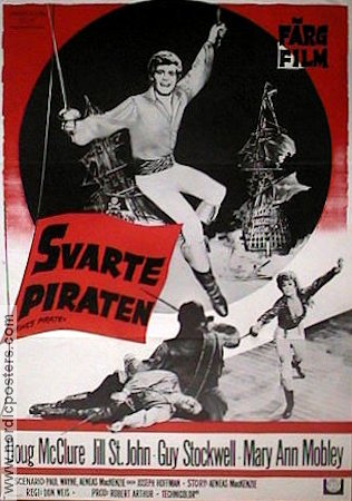 Svarte piraten 1967 poster Doug McClure Jill St John Äventyr matinée