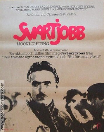 Moonlighting 1983 movie poster Jeremy Irons
