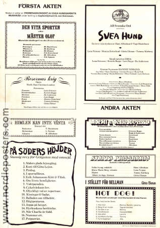 Svea Hund på Göta Lejon 1976 movie poster Hasse och Tage Hasse Alfredson Revy