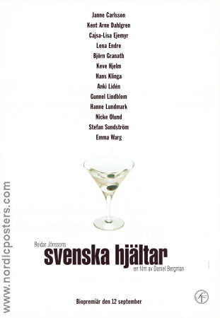 Svenska hjältar 1997 movie poster Lena Endre Janne Carlsson Cajsa-Lisa Ejemyr Daniel Bergman
