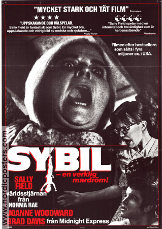 Sybil 1976 poster Joanne Woodward Sally Field Brad Davis Daniel Petrie Från TV